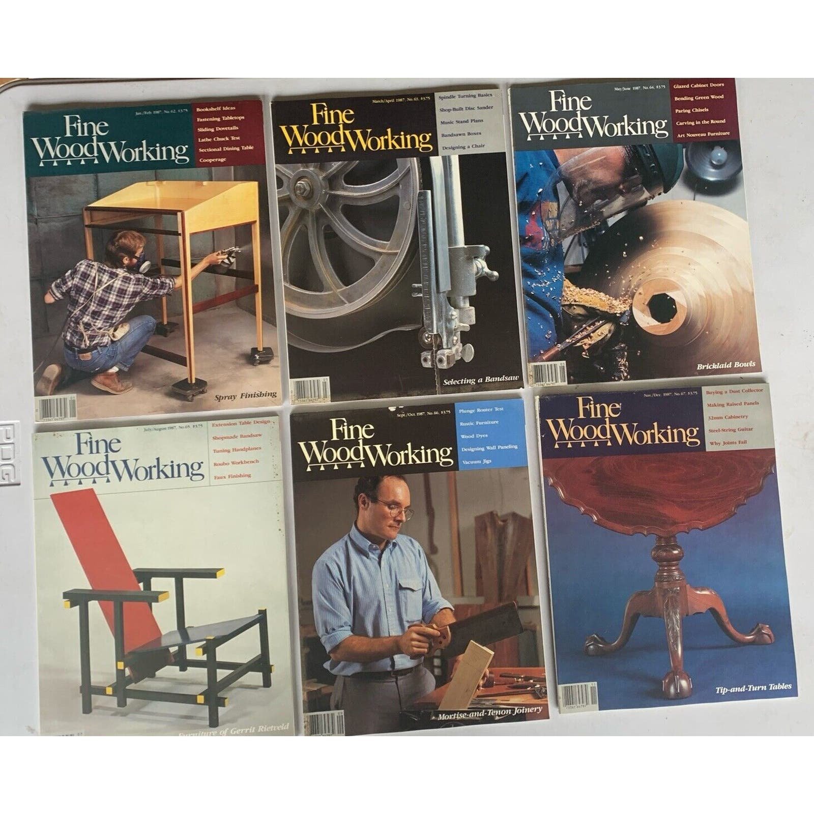 Complete Vintage Set 1987 Fine Woodworking Magazine kkZqinDat