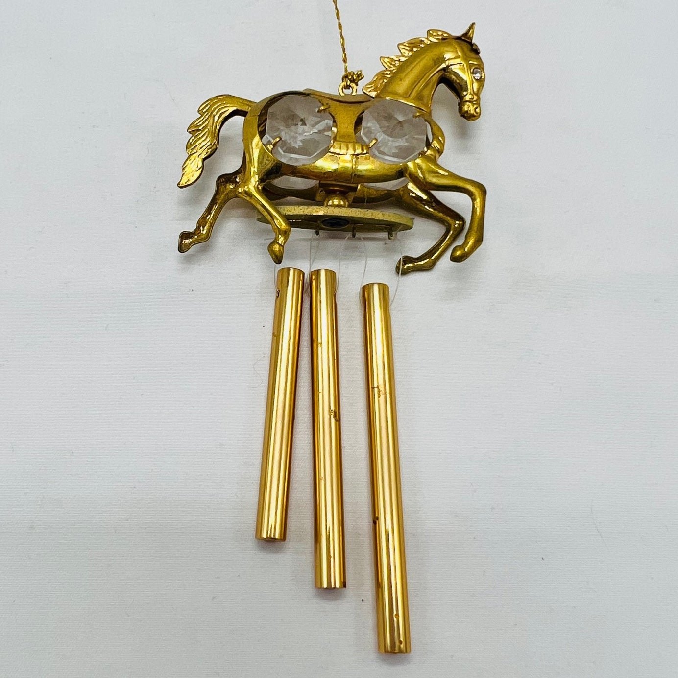 Vintage Brass Miniature Horse Wind Chime qNFyZWi7t