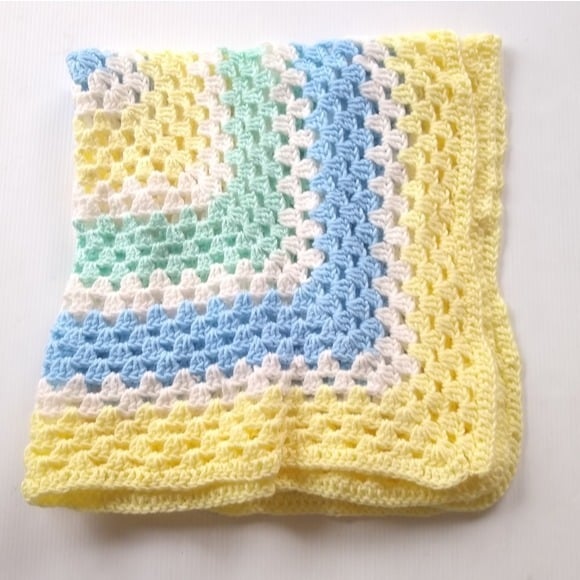HANDMADE crocheted baby blanket aphgan unisex q0SufAsDo
