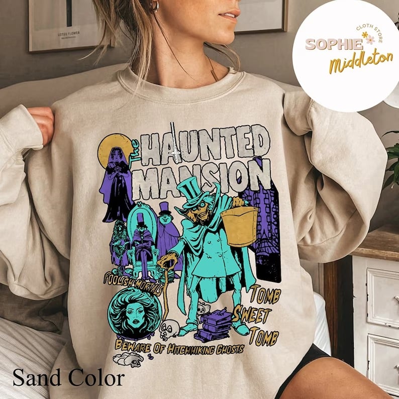 Vintage Haunted Mansion Sweatshirt LdIpdqjdu