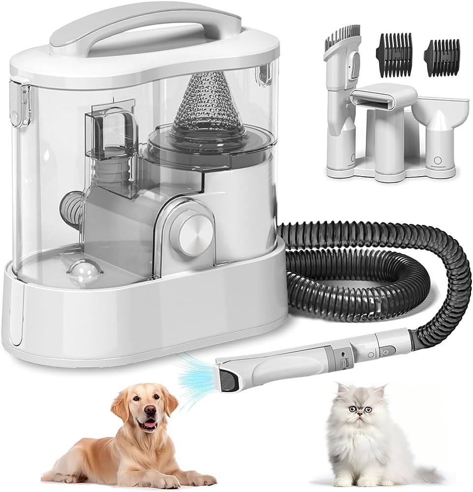 Pet Grooming Vacuum with 3.3L Dust Cup IWquSO7O6