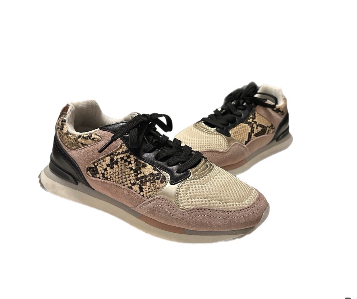 HOFF ATHENS Snake Skin Print Suede Womens Size 8 Sneakers HF5WDMQnq