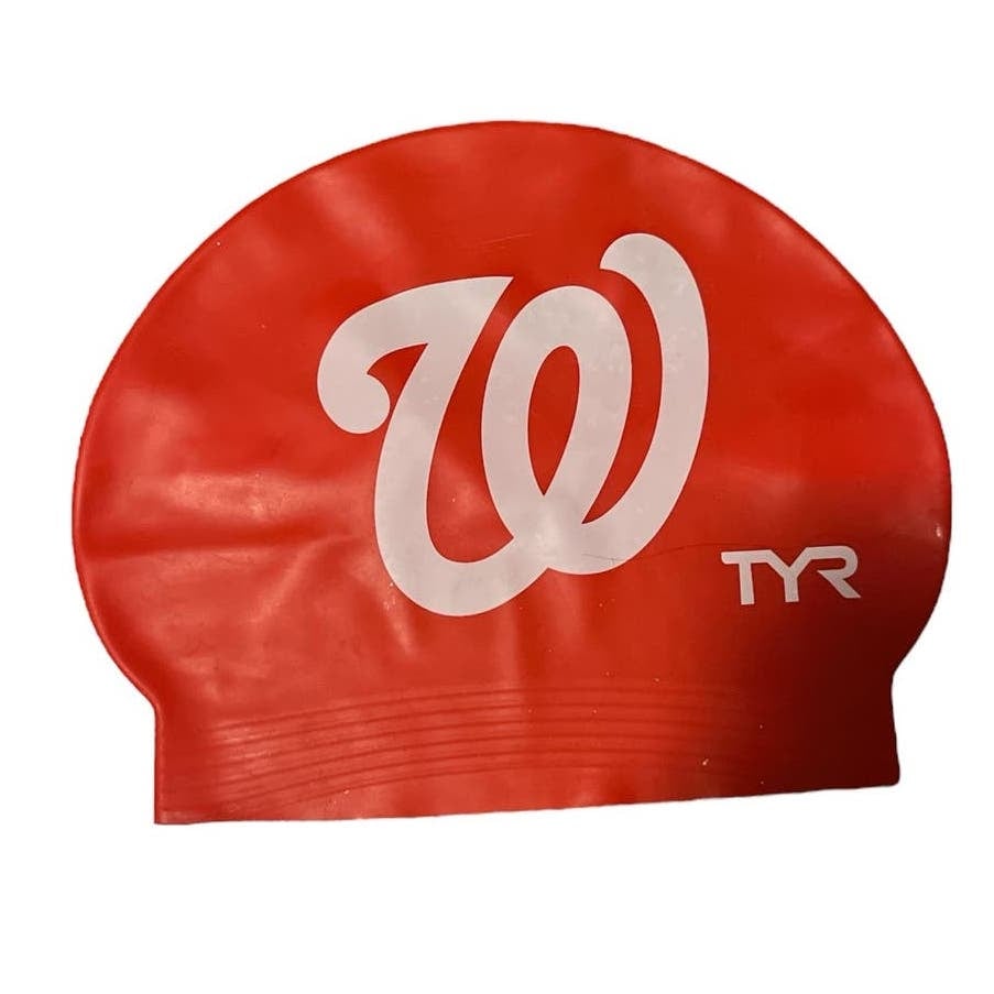 Washington Nationals TYR Red swim cap limited edition LnJR4TdQM