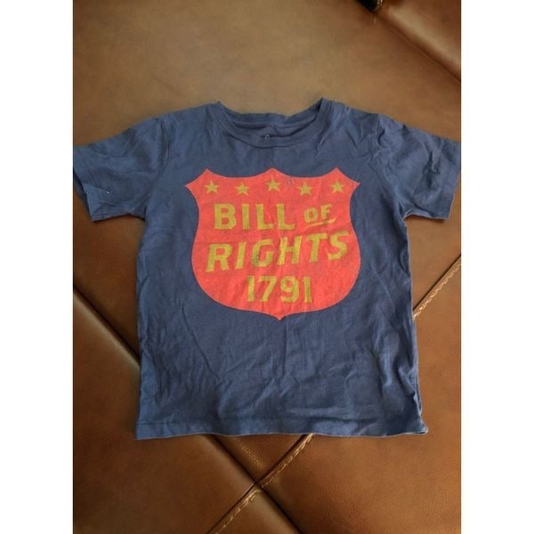 Peek Boy Shirt Bill Rights Size 4/5 rnqVBiVPO
