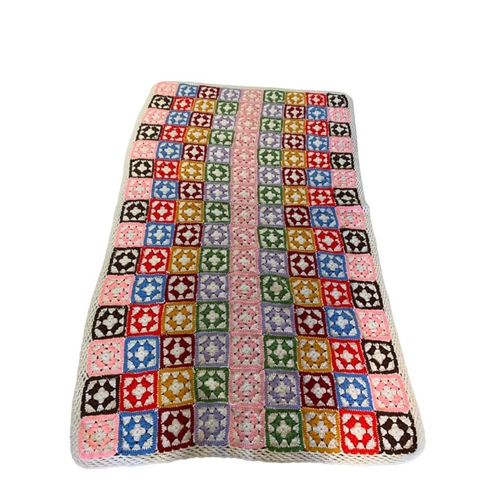 Afghan Blanket Throw Grandma Squares Grandma Core Granny core Multicolor Crochet N4qYgM8VO