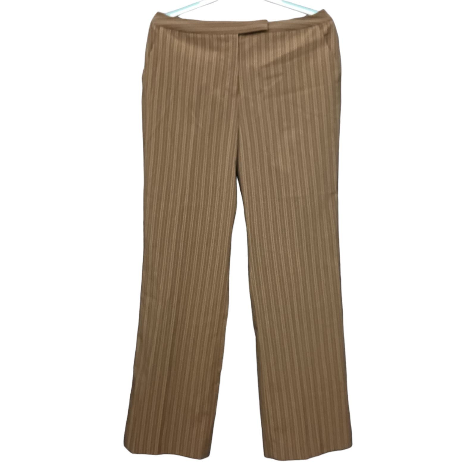 East 5th Pants Womens 12 Dress Trousers Brown Stripes Classic Fit JYQShoRrl
