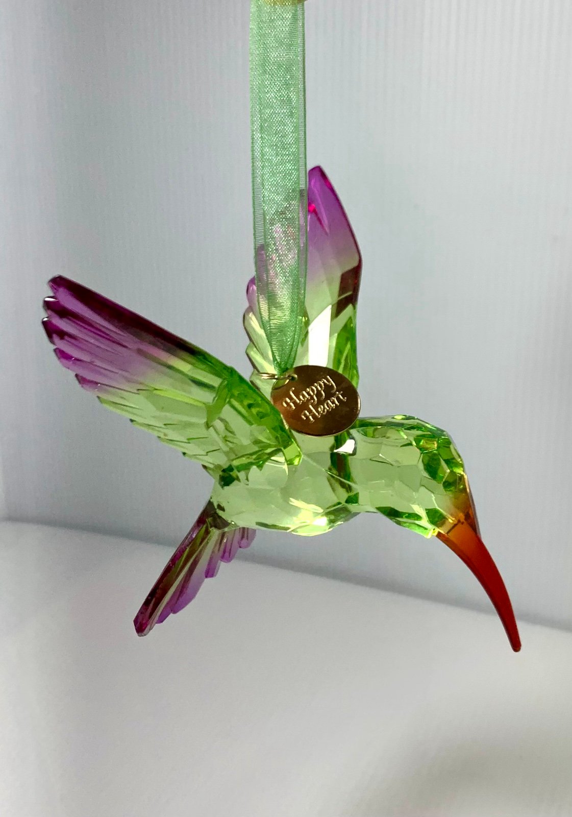 Acrylic Hummingbird Ornament with Charm 6