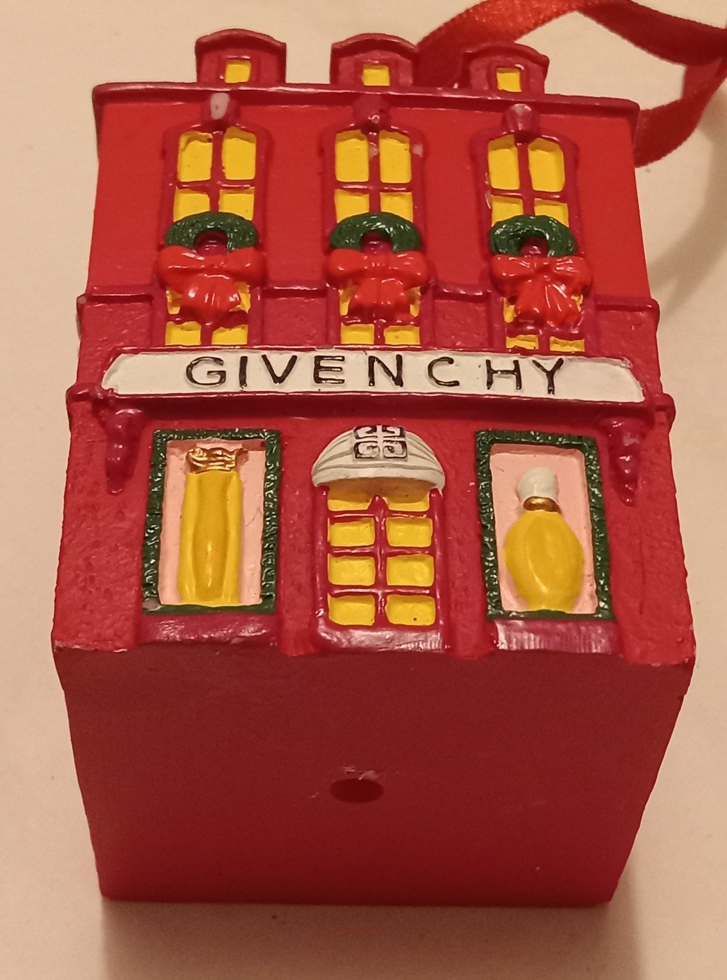 Givenchy Paris 2001 Christmas Ornament Red Brick Store lX0laVzUt