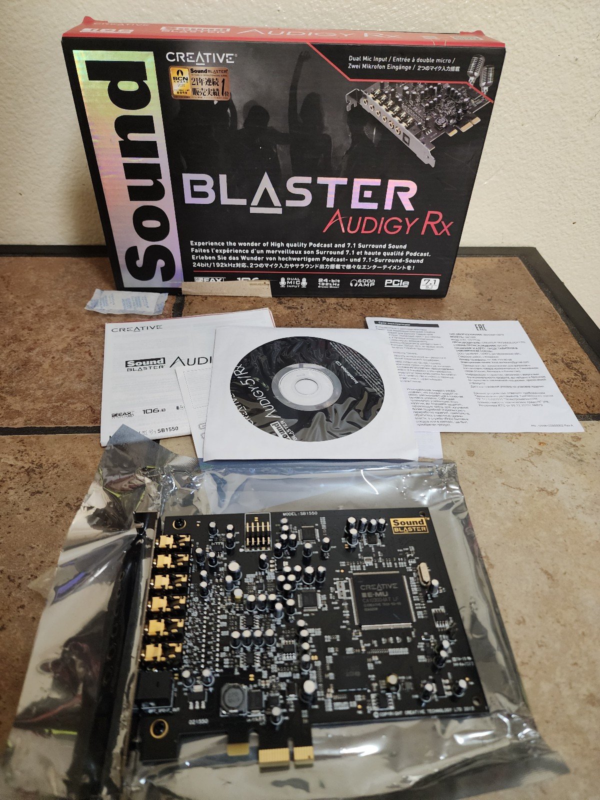 Wow Creative Labs Sound Blaster Audigy PCIe RX 7.1 Rx Sound Card Computer Pc new mLx7kfhhm
