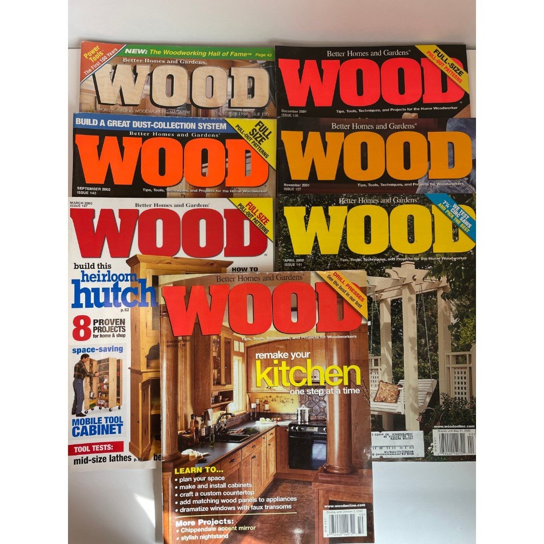 Better Homes and Garden- WOOD magazine-2001-2003 Lot of 7 LF4V1QdHi