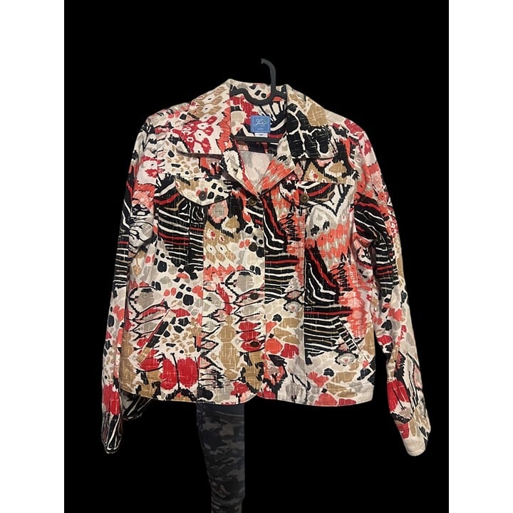 Lara Lane NY Multicolor Denim Jacket Womens Petite 14 PUSvLI6np