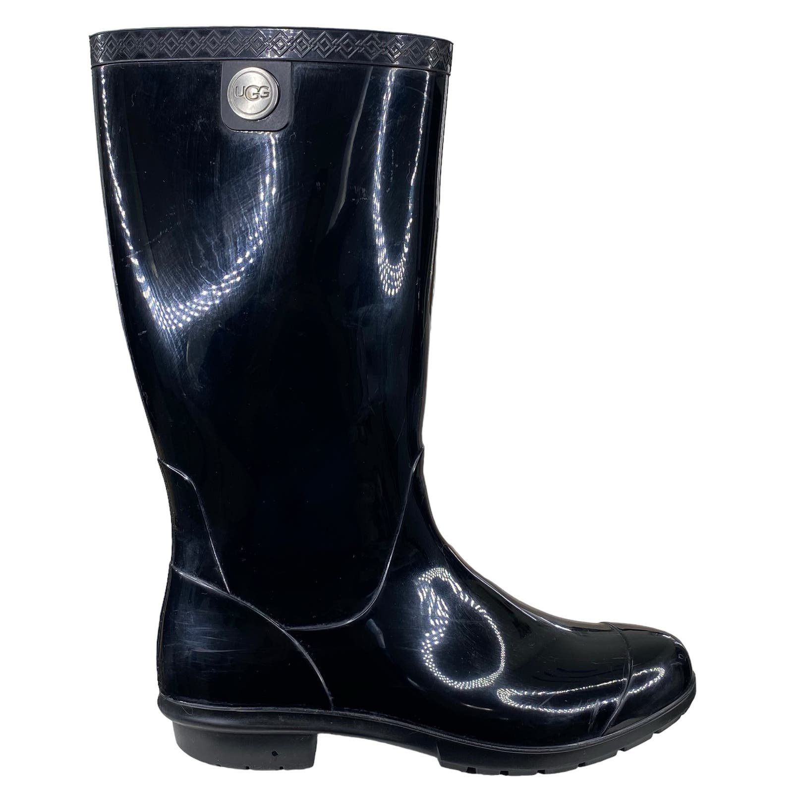 UGG Women’s Black Waterproof Rain Boots Size US 9 NUJ9eplMA