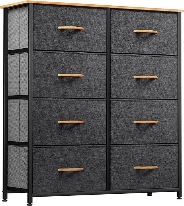 Dresser with 8 Drawers - Fabric Storage Tower, Organizer Unit for Bedroom, Livin h3otoYfVw