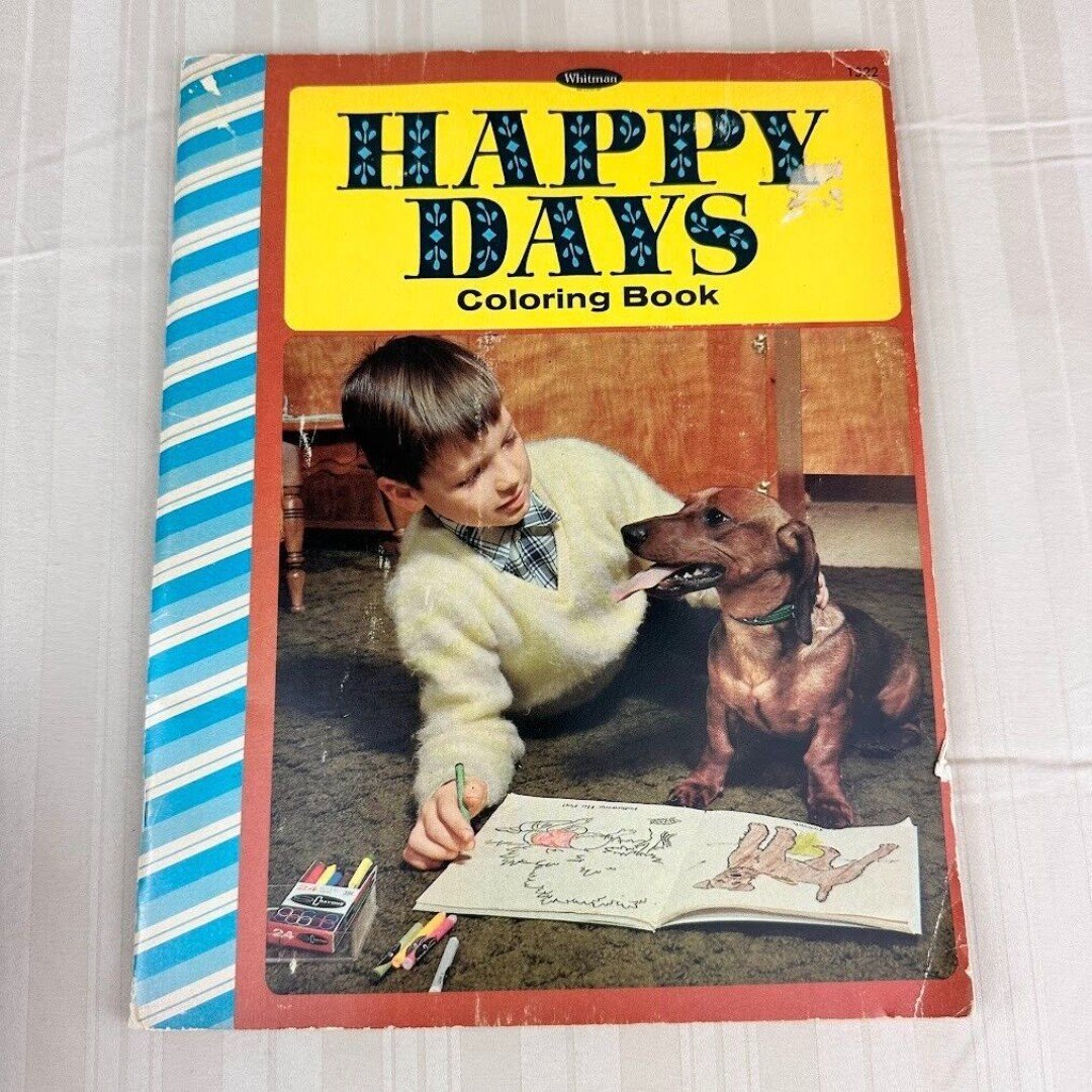 Whitman Publishing - Golden Press Happy Days Coloring Book Vtg 1958 RJMtf0IHb