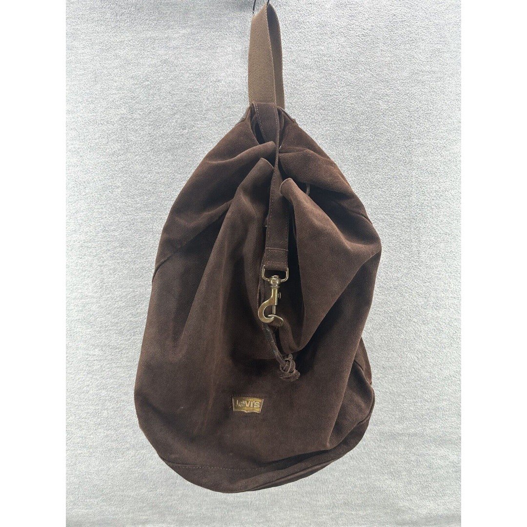 LEVI´S - Brown Suede One Shoulder Sling Bag Made In Italy (PU3) OoBdclQog