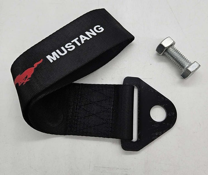 Brand New Universal Mustang Black High Strength Tow Strap Hook For Front / REAR MmWbXsoQg