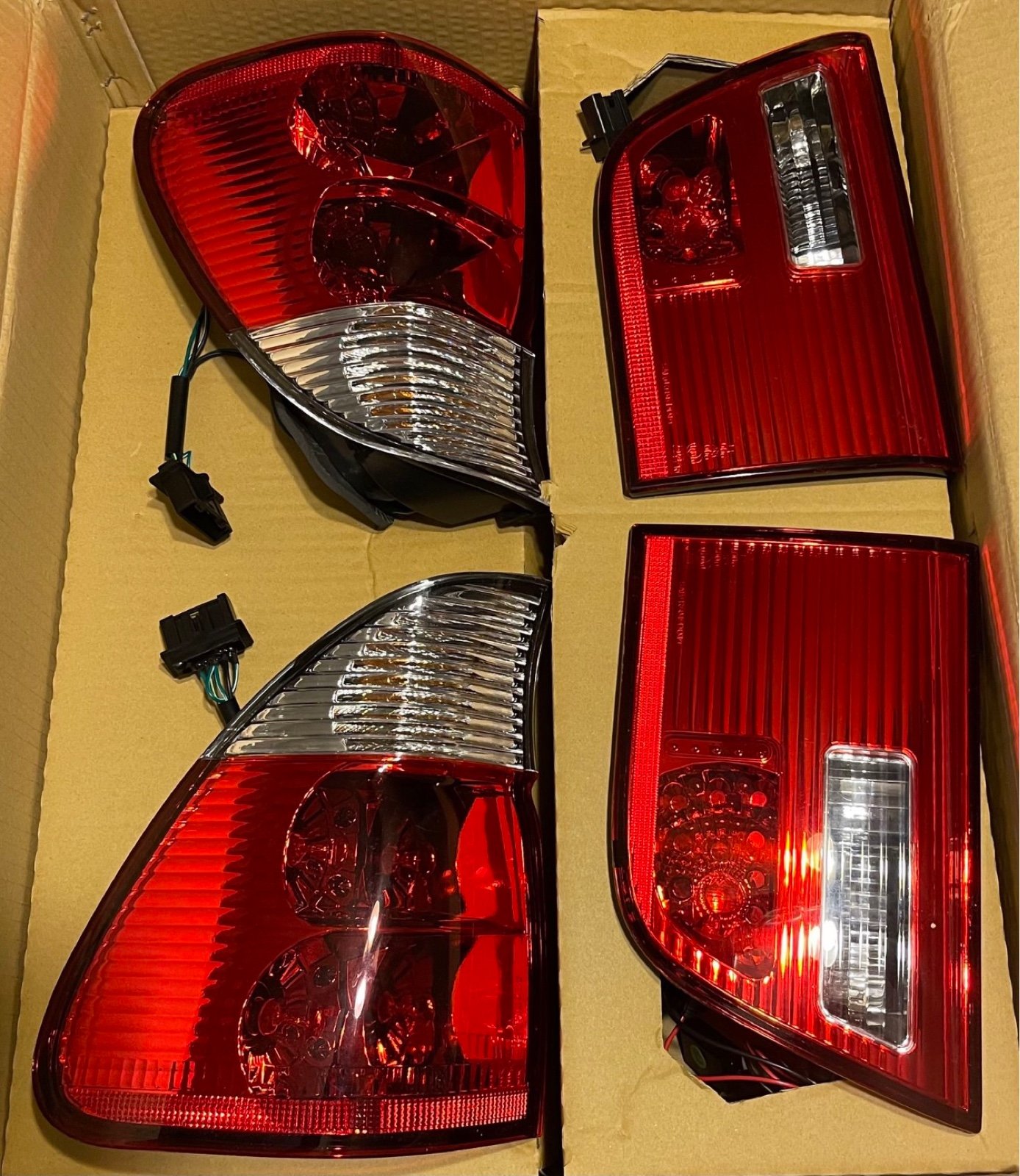 00-06 BMW X6 chrome housing / Red lense 4 Piece taillights Lamps luces gQoO4YIPe