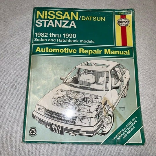 NISSAN/DATSUN STANZA 1982-990 SEDAN HATCHBACK HAYNES 72060 AUTO REPAIR MANUAL JX48MRgUK