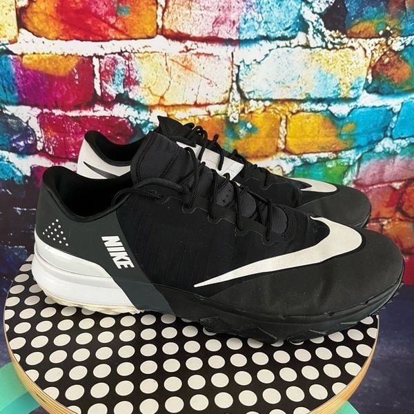 Nike Mens Fi Flex Spikeless Golf Shoes Sneakers White Black 849960-001 Size 11.5 kC1zVqrHx