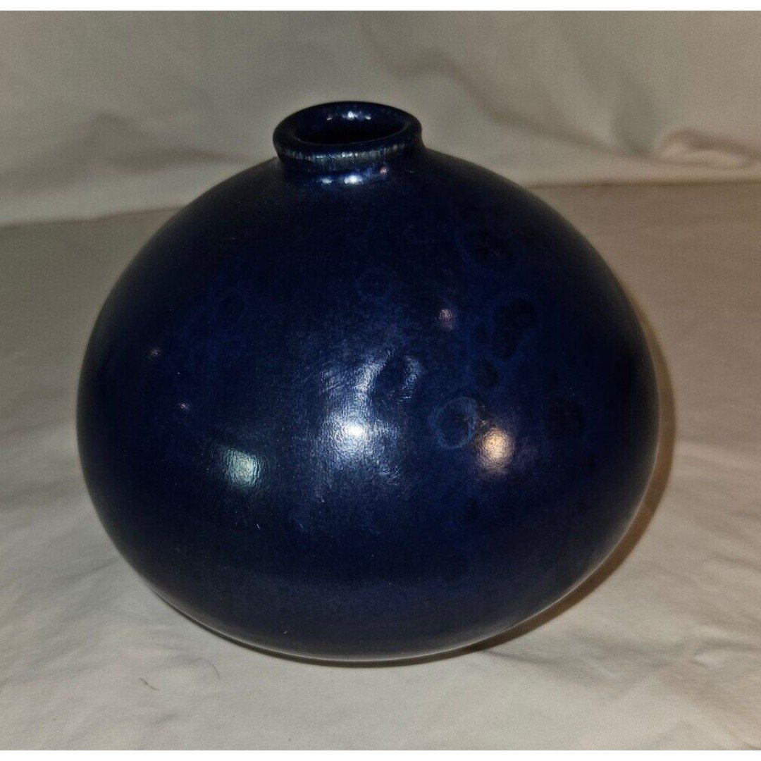 Blue Handmade Ceramic Vase Small OI4geWCYH
