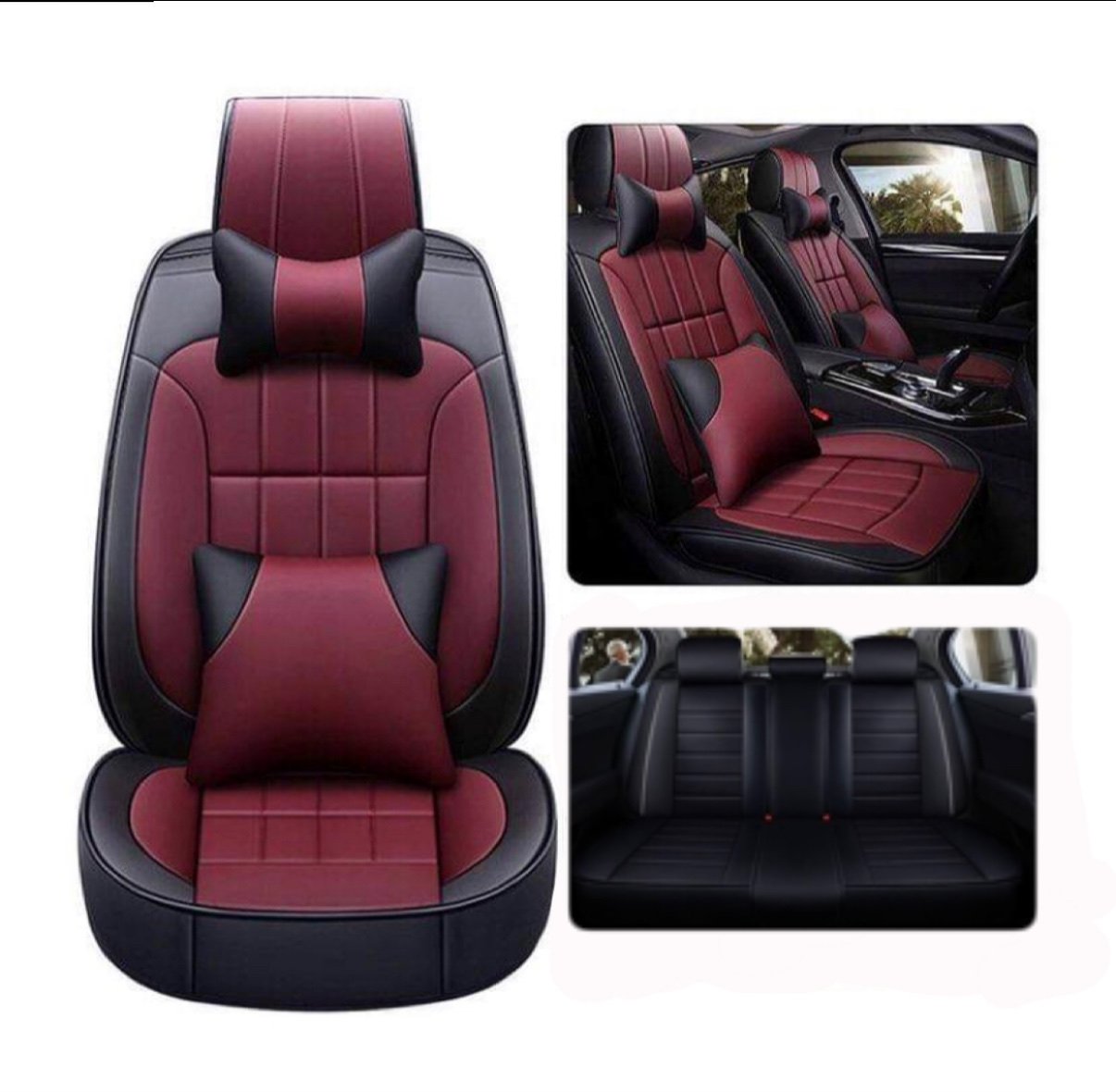 auto seat covers for car truck suv van universal protectors faux leather Ip0794wXV