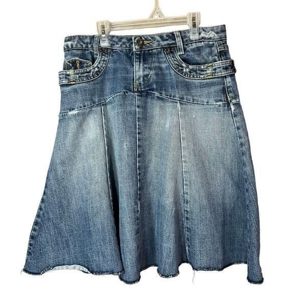 Vintage Mudd Y2K Jean Flared Skirt kFxkbenJZ