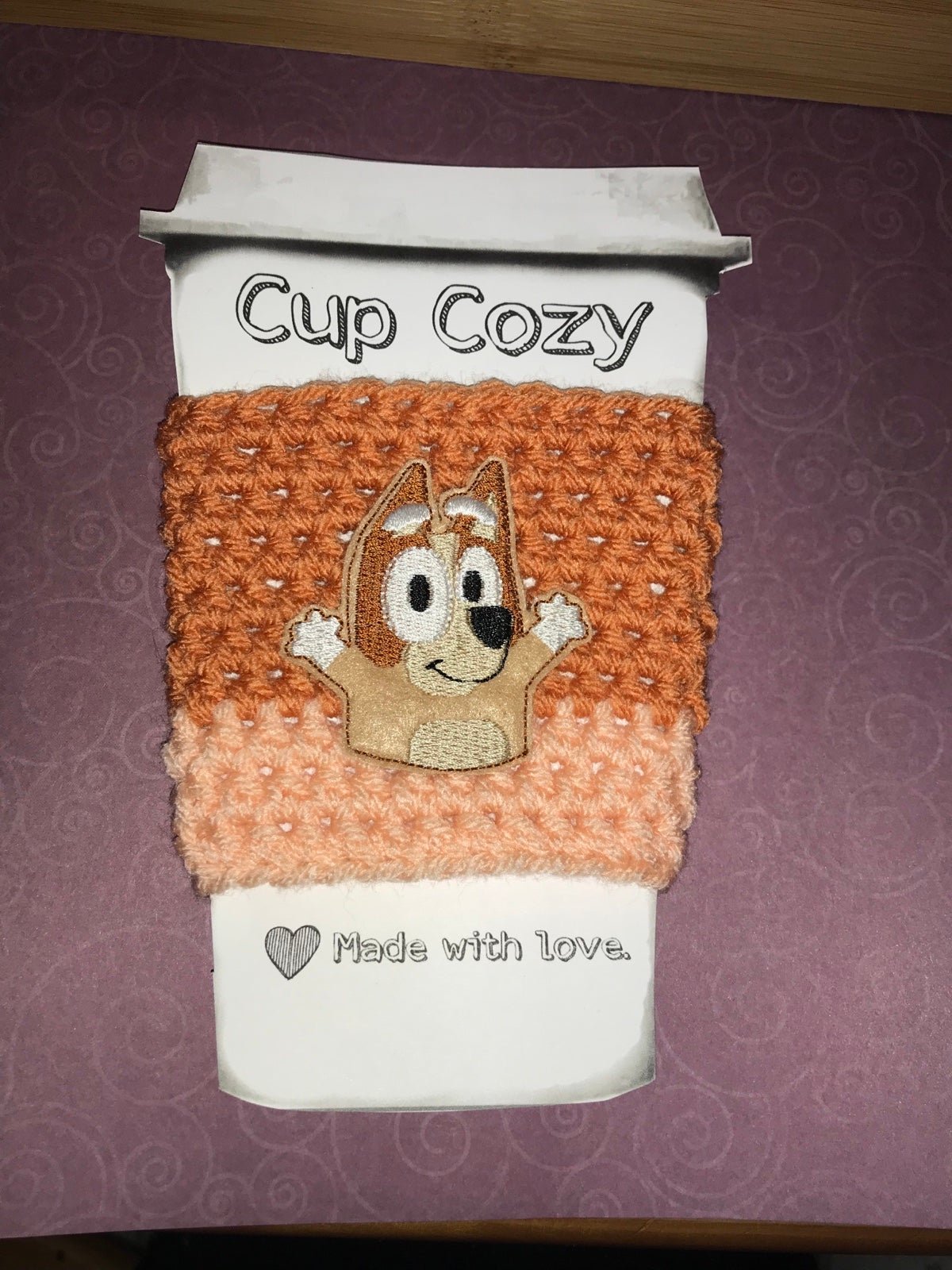 Bingo Coffee Cup Cozy-Handmade Crochet Coffee Go Cup Mug Cozy Sleeve RjOk3P5G4