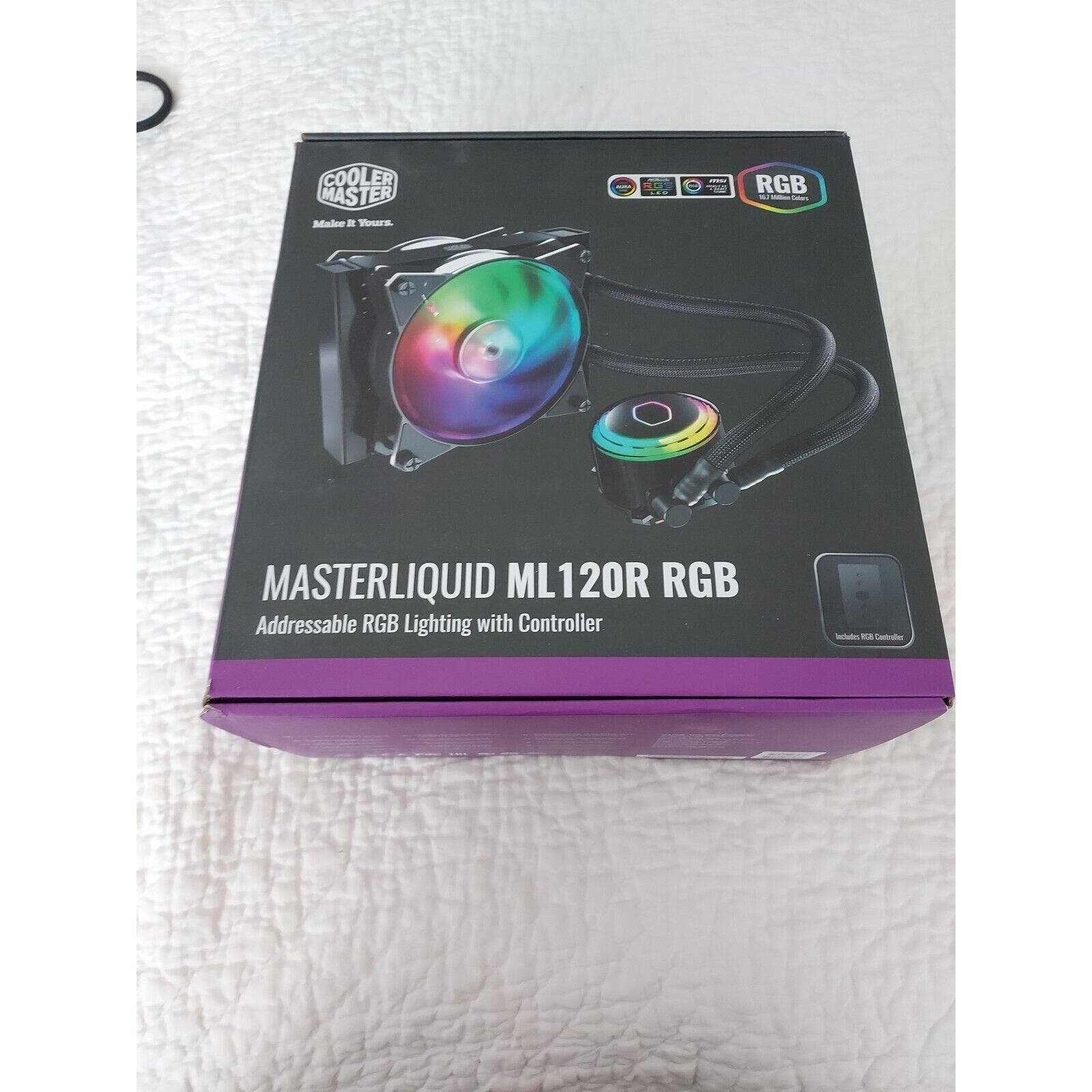 RGB MasterLiquid Controller RGB 120R PARTS ONLY missing fan see photos w/box gx6gednfM